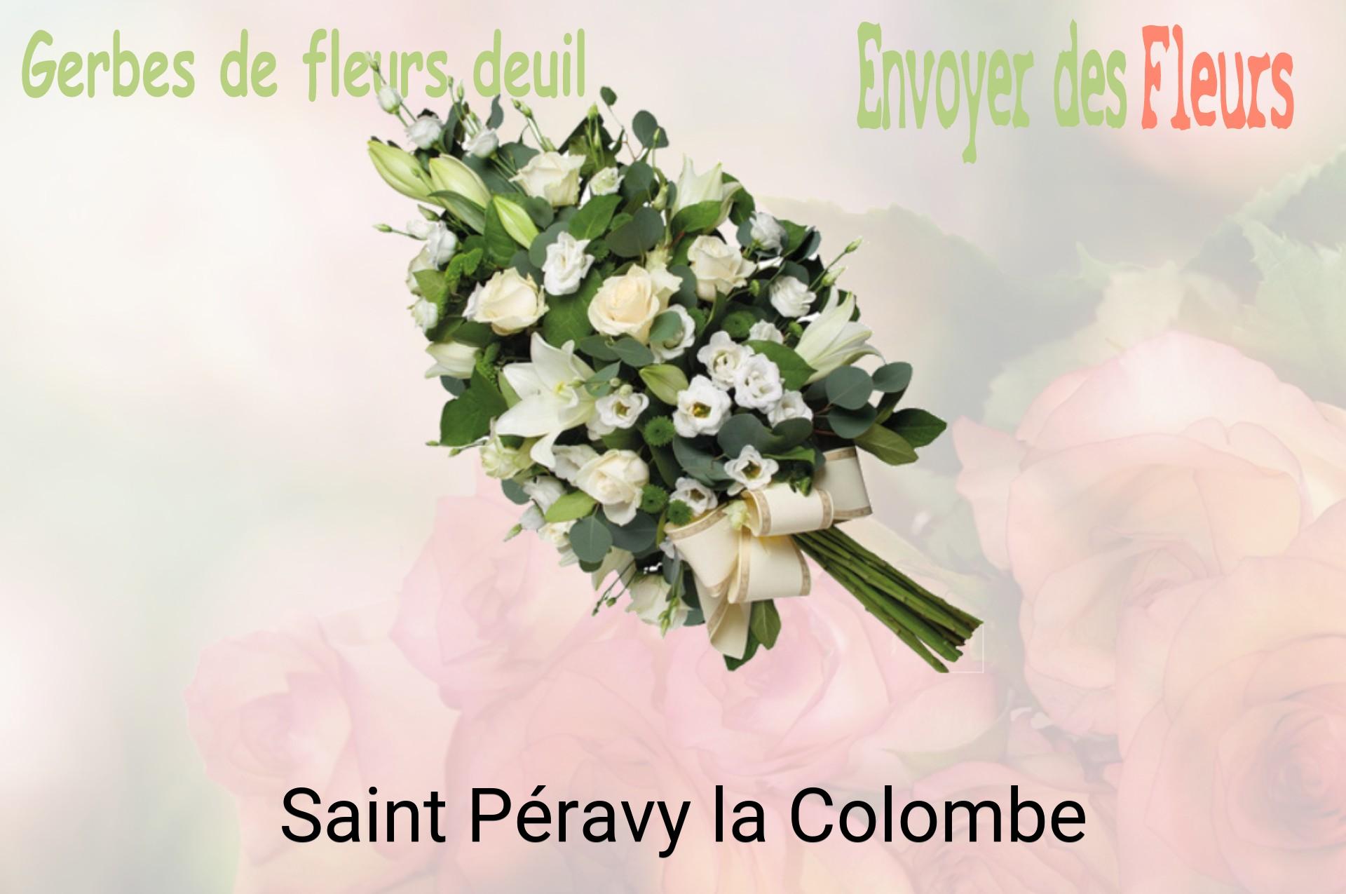 Gerbe de fleurs de deuil livrée à Saint-Péravy-la-Colombe